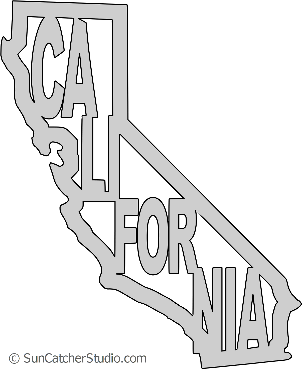 California Outlinewith Text Graphic PNG image