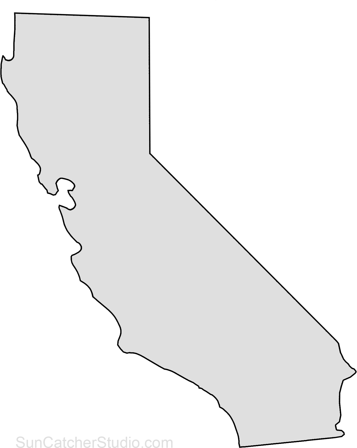 California State Outline Vector PNG image