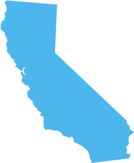 California State Outline Vector PNG image