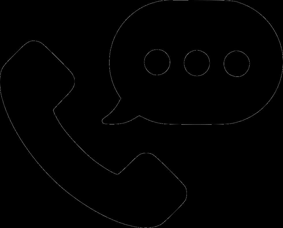 Calland Message Icon Outline PNG image