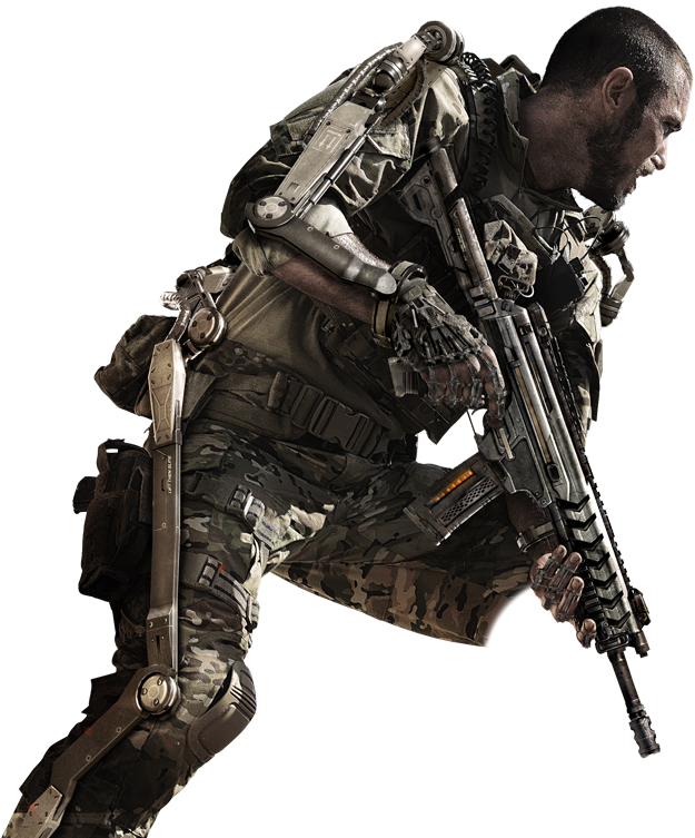 Callof Duty Soldier Action Pose PNG image