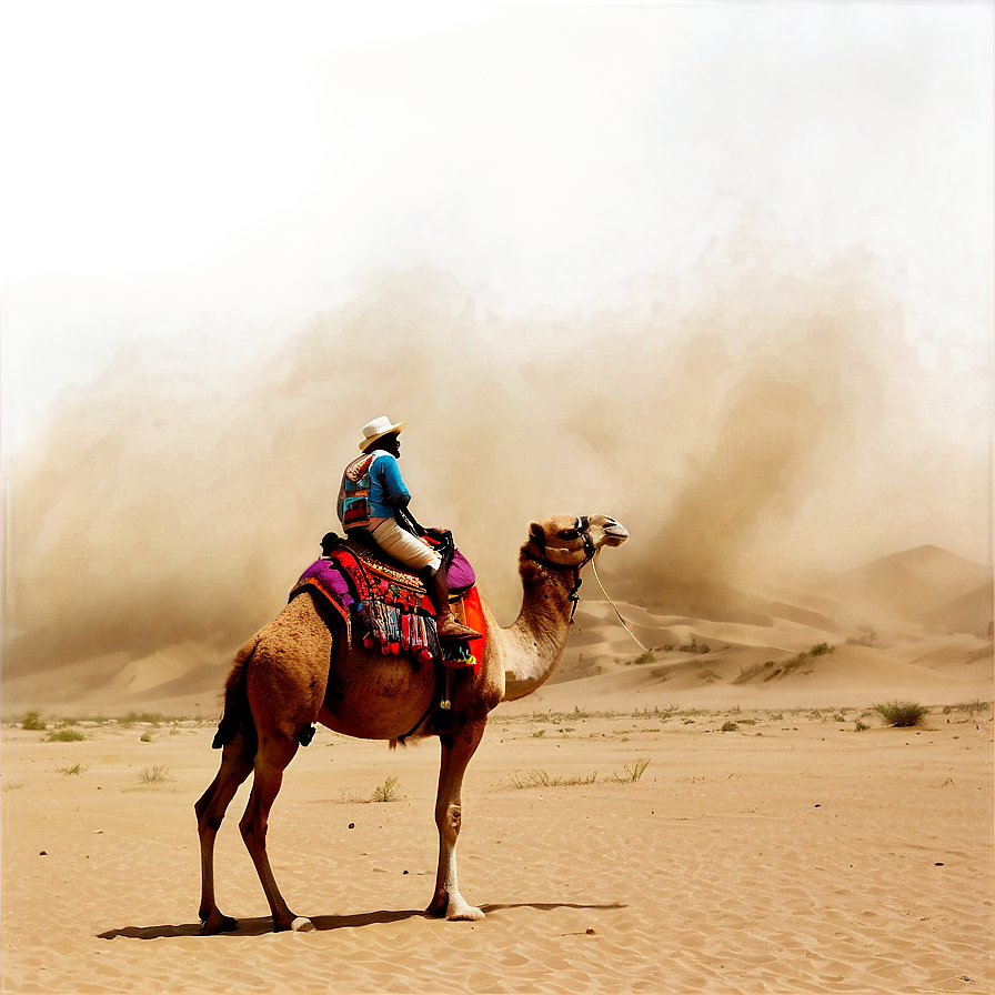 Camel In Sandstorm Png 05212024 PNG image