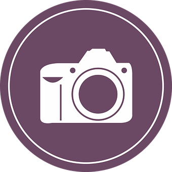 Camera Icon Purple Background PNG image