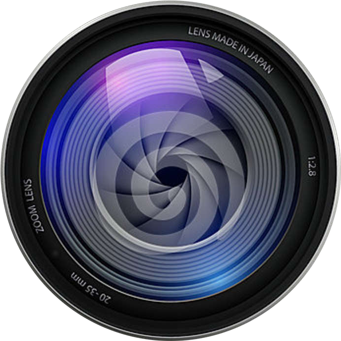 Camera Lens Close Up View PNG image