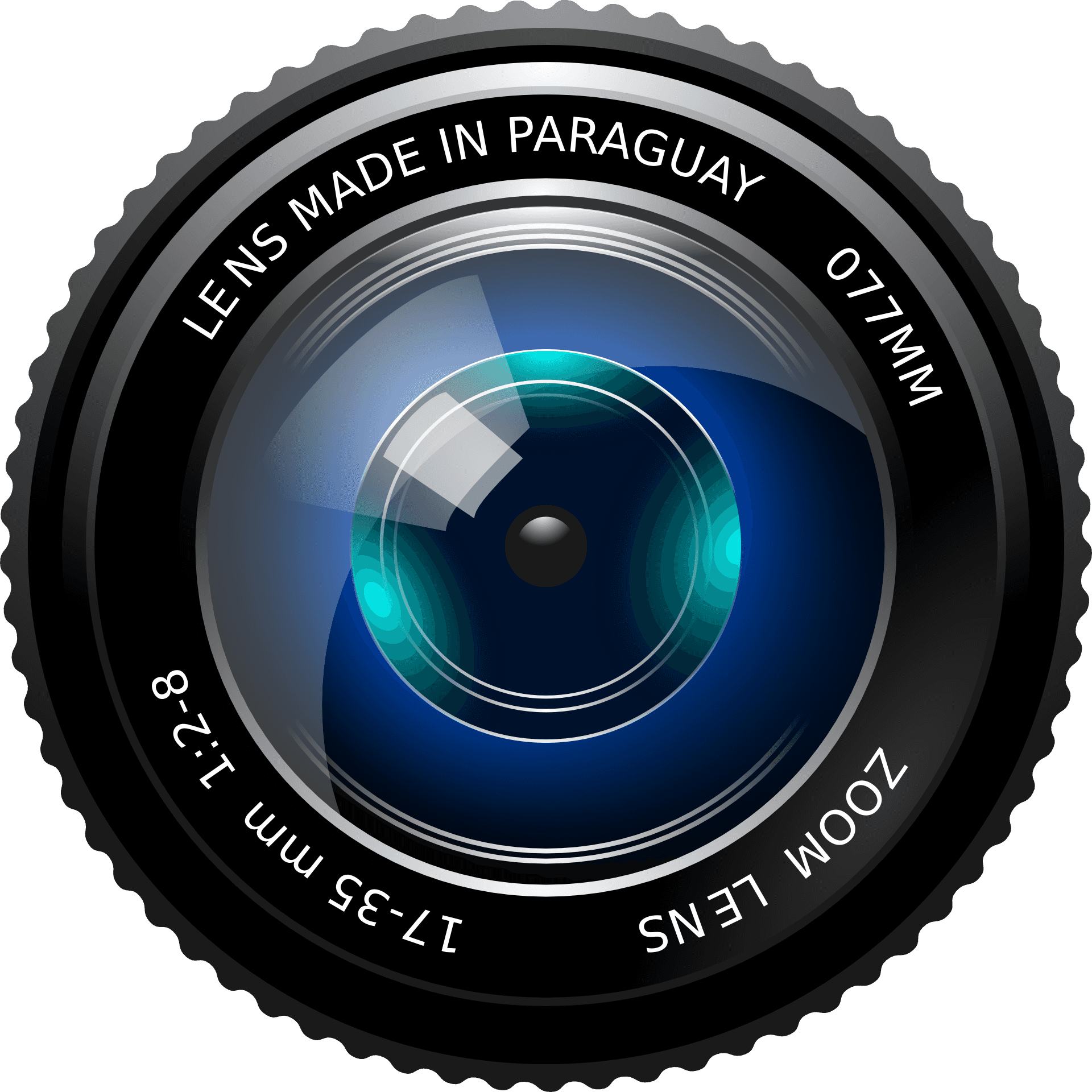 Camera Lens Madein Paraguay PNG image
