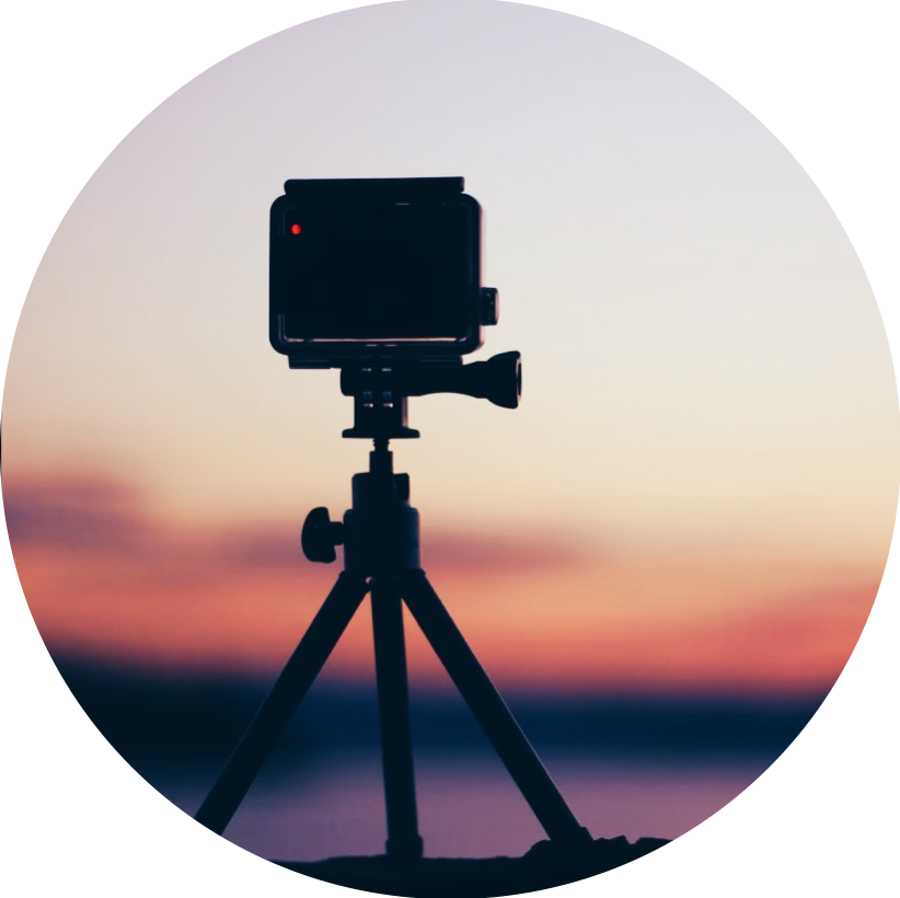 Camera Tripod Sunset Silhouette PNG image