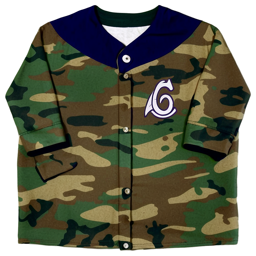 Camo Baseball Jersey Png 5 PNG image