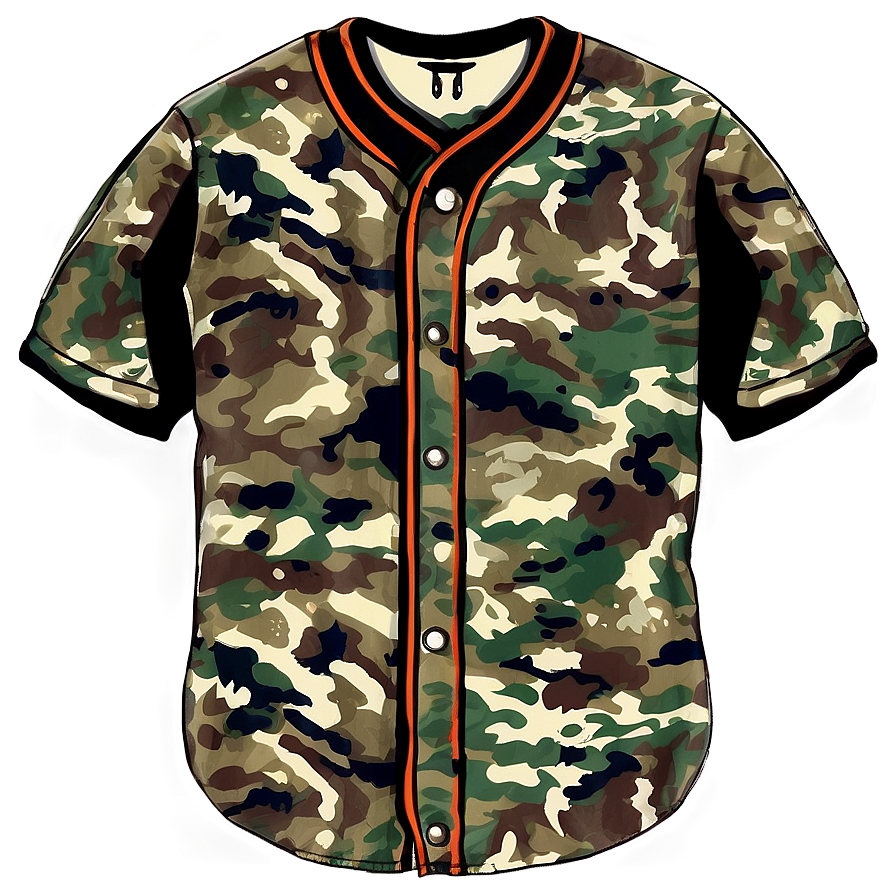 Camo Baseball Jersey Png Lvk PNG image