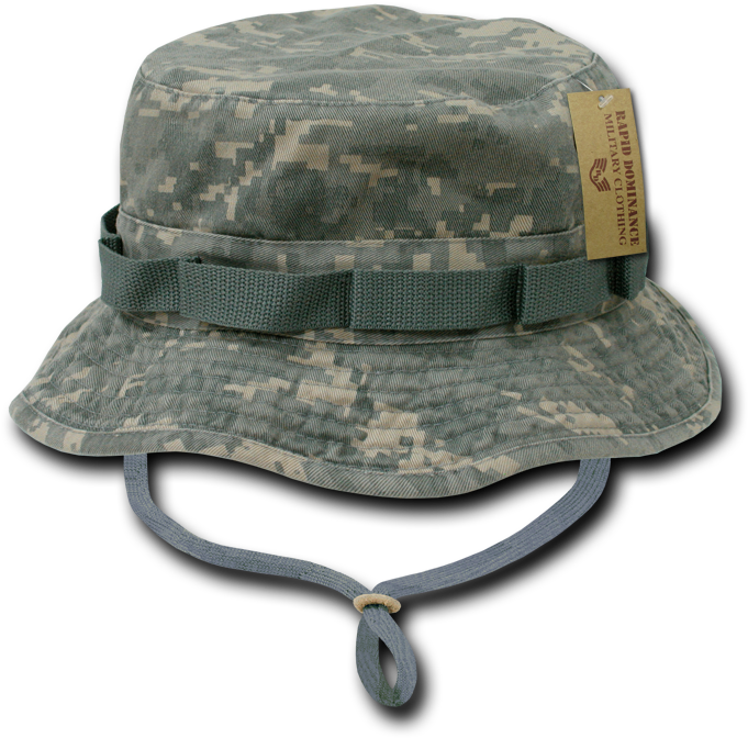 Camo Bucket Hatwith Chin Strap PNG image