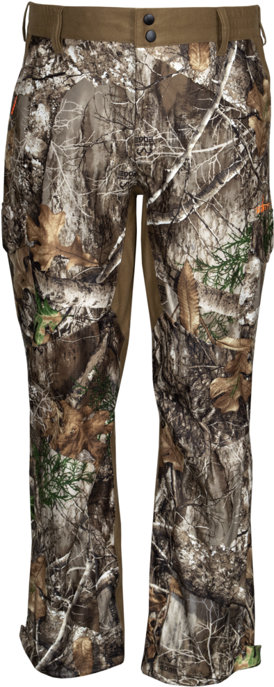 Camo Hunting Pants Front View PNG image