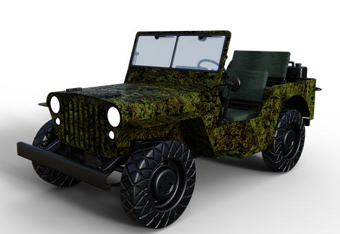 Camo Jeep Classic Model PNG image