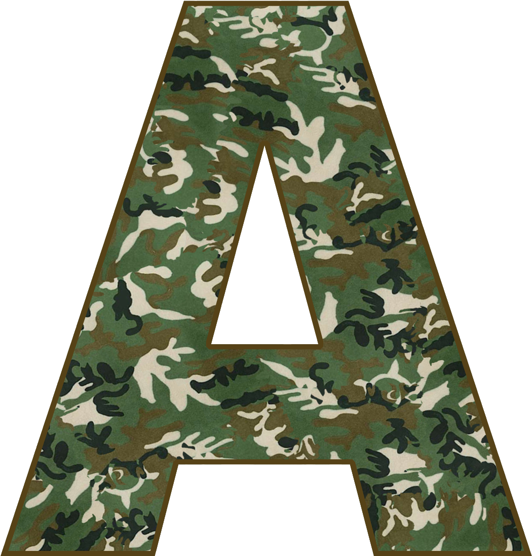 Camo Pattern Letter A PNG image
