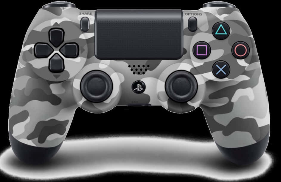 Camo Play Station Controller PNG image