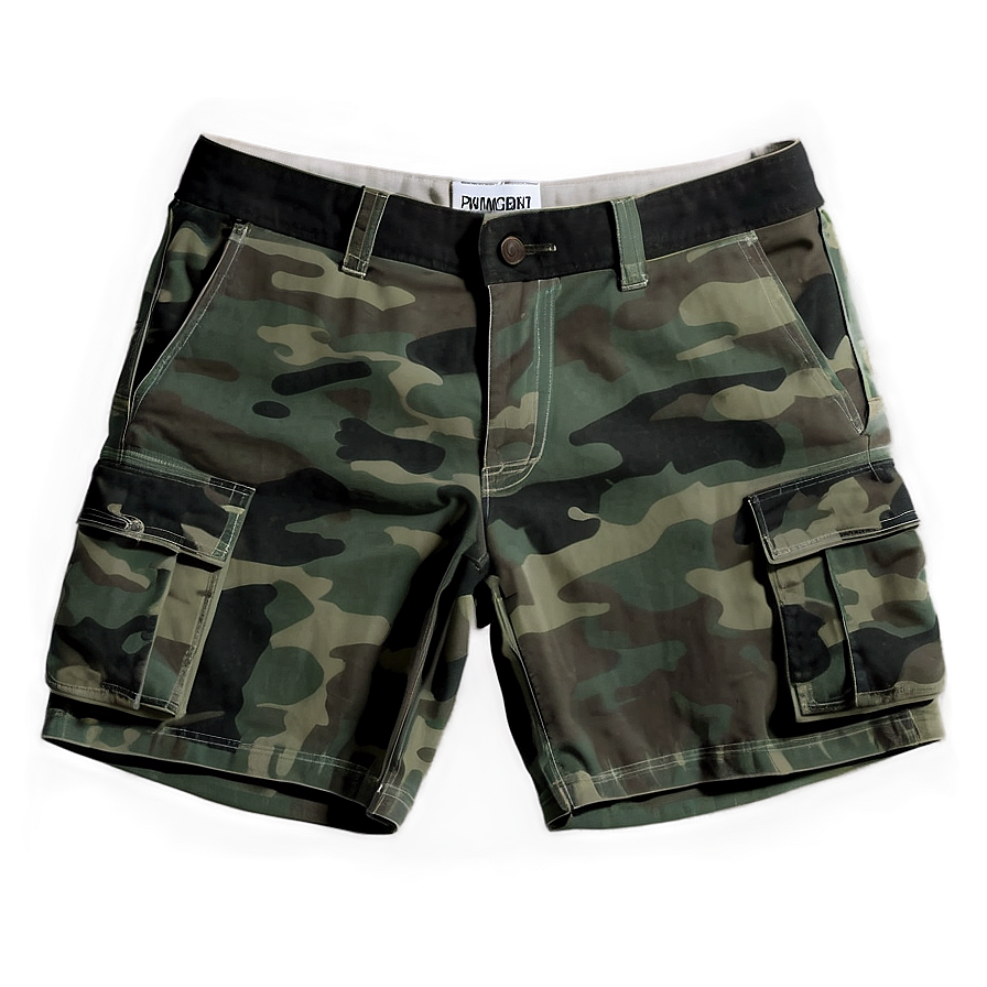 Camo Print Cargo Shorts Png Yom PNG image