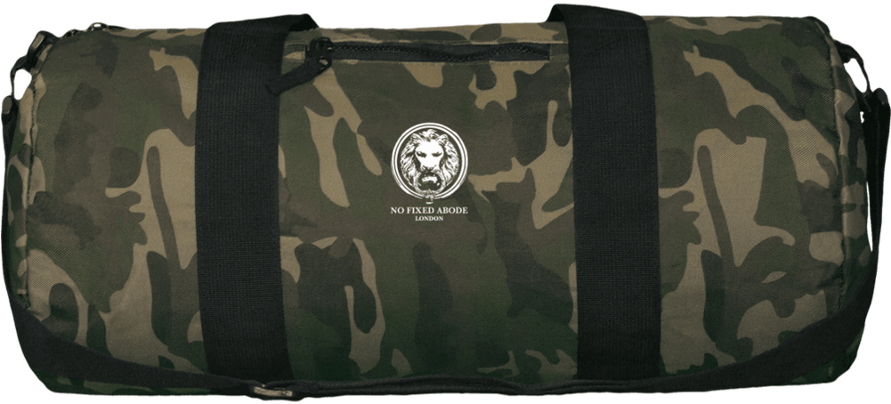 Camo Travel Duffel Bag No Fixed Abode PNG image