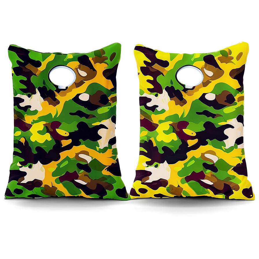 Camouflage Print Cornhole Bag Png Gye PNG image