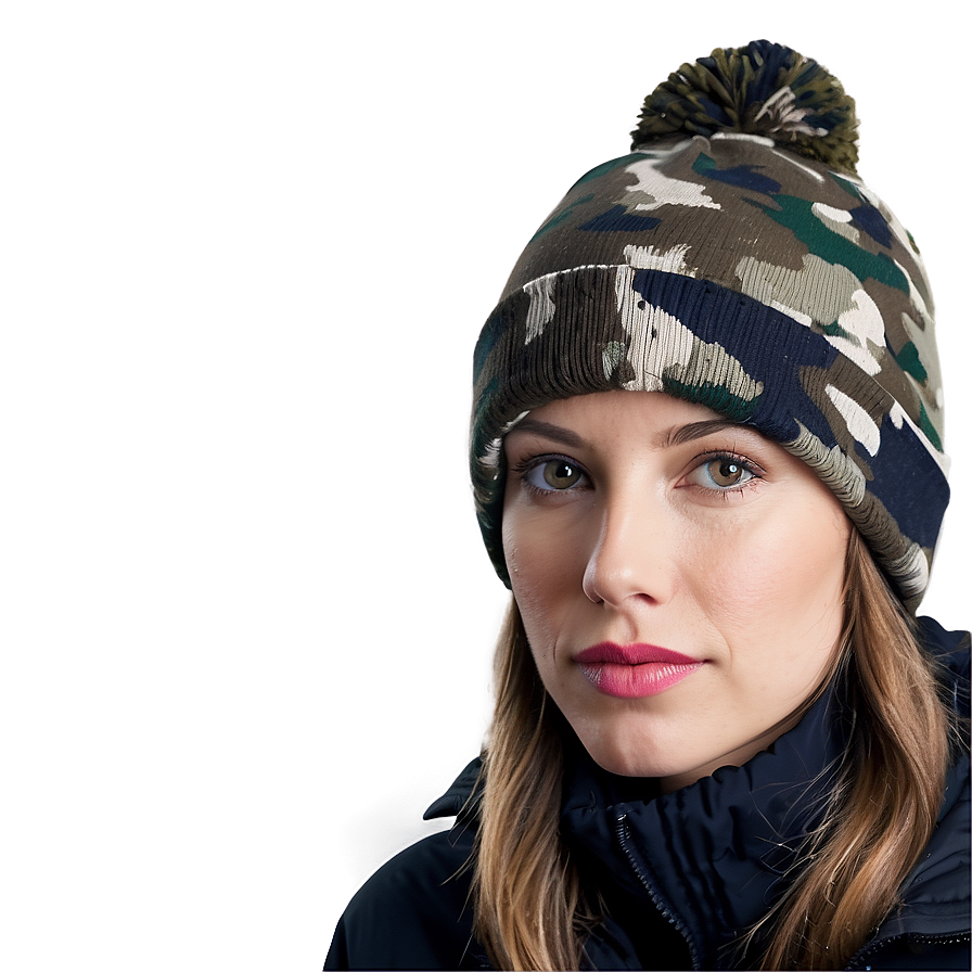 Camouflage Winter Hat Png 06122024 PNG image