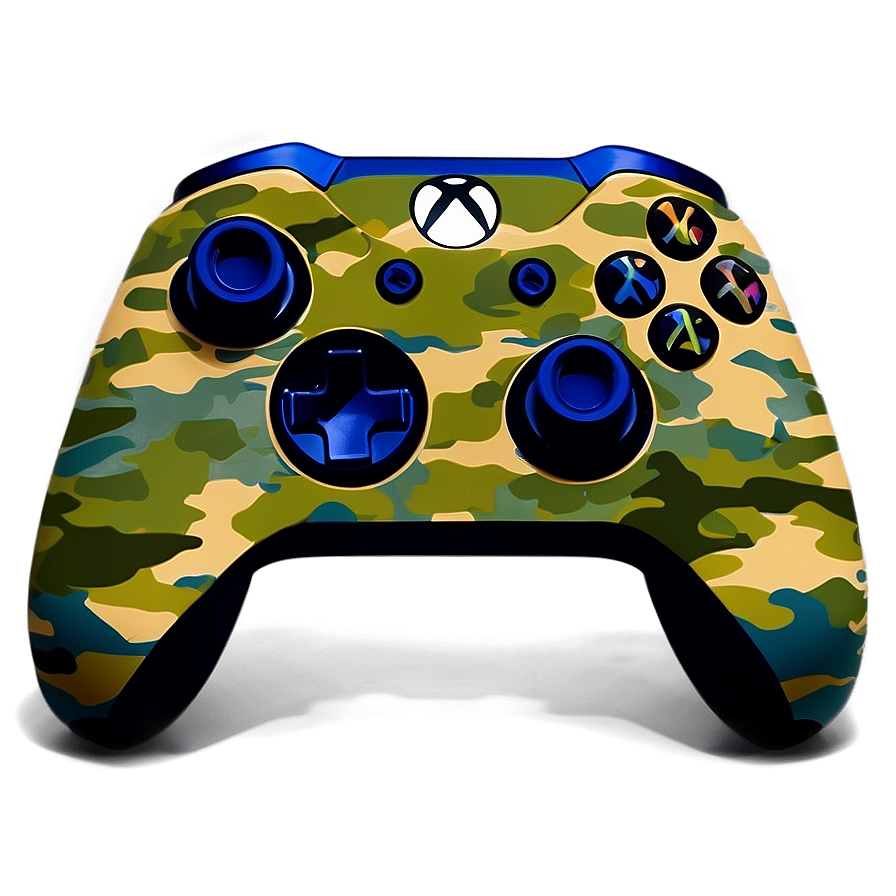 Camouflage Xbox Controller Design Png 05252024 PNG image