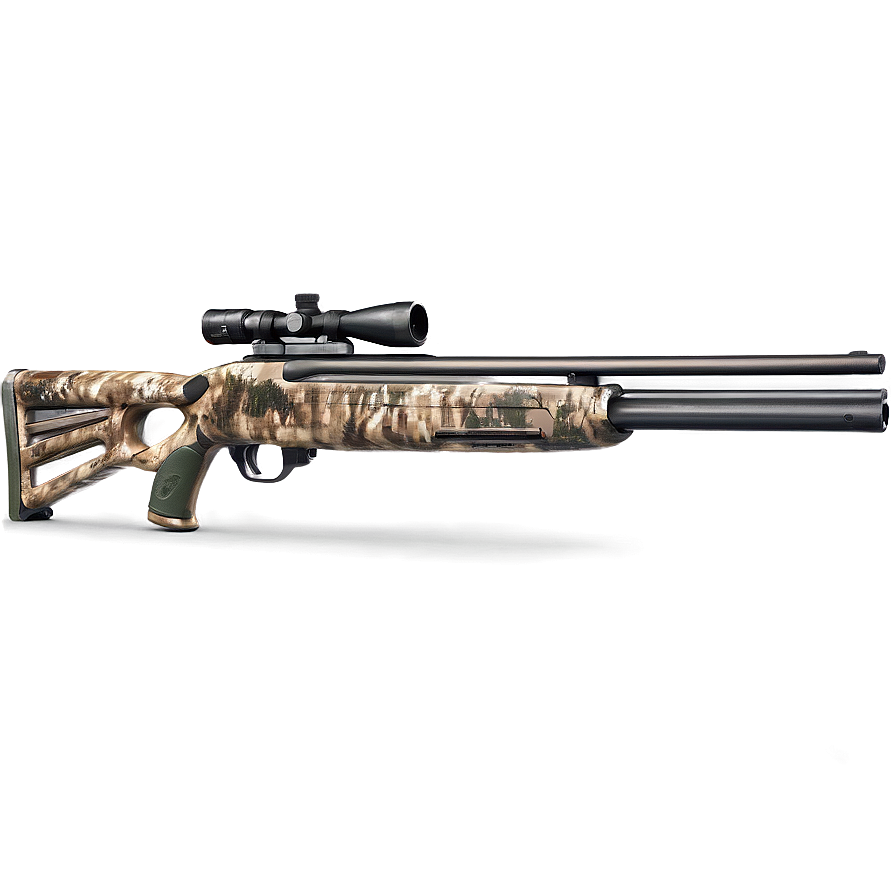 Camouflaged Shotgun For Hunting Png Pyy PNG image