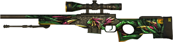 Camouflaged Sniper Rifle PNG image