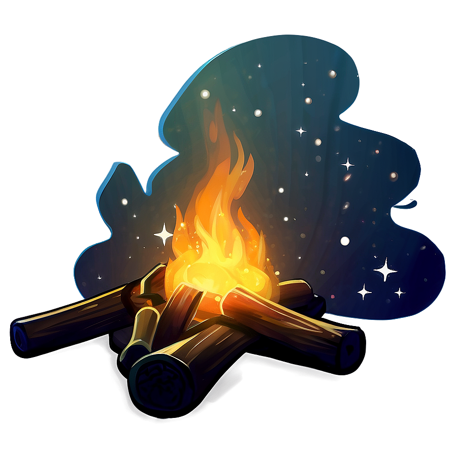 Campfire And Starry Sky Png Ysg47 PNG image