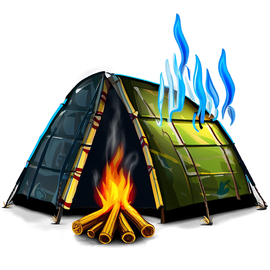 Campfire And Tent Png 21 PNG image