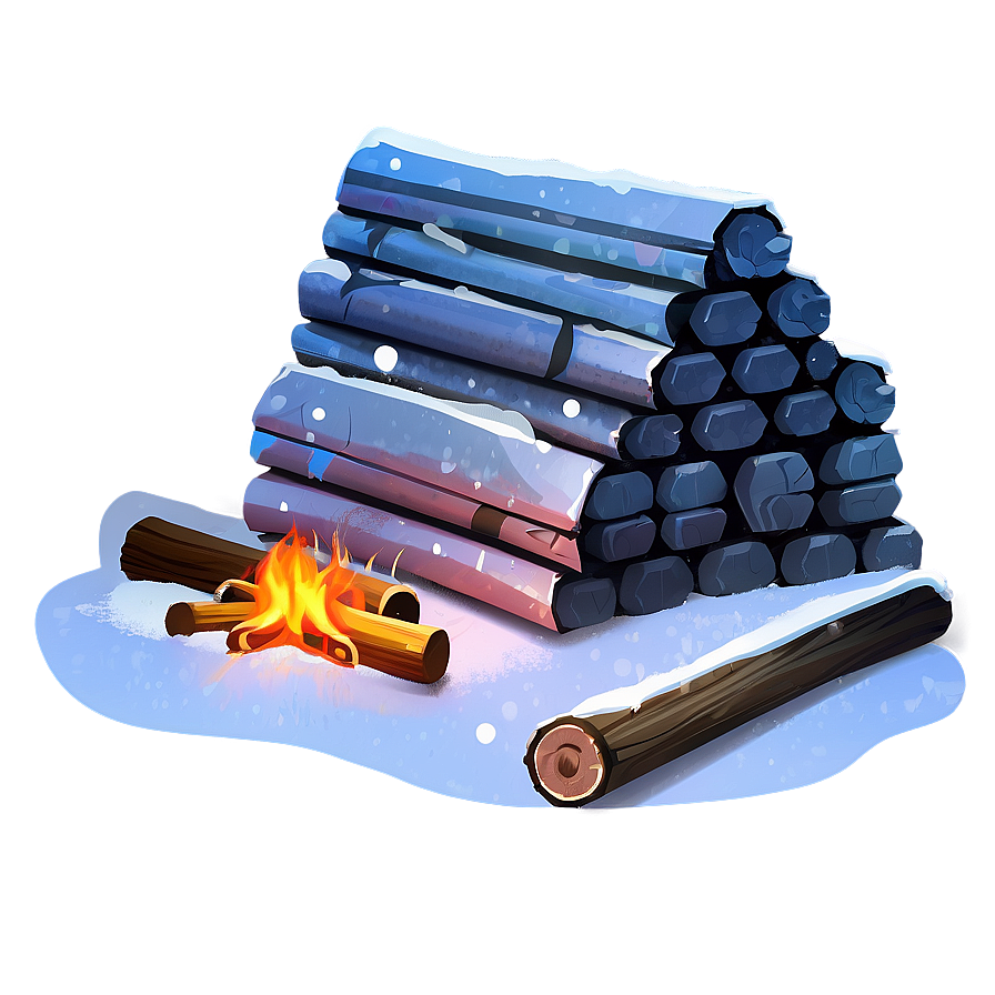 Campfire In Snow Png 05242024 PNG image