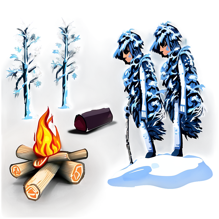 Campfire In Snow Png 78 PNG image