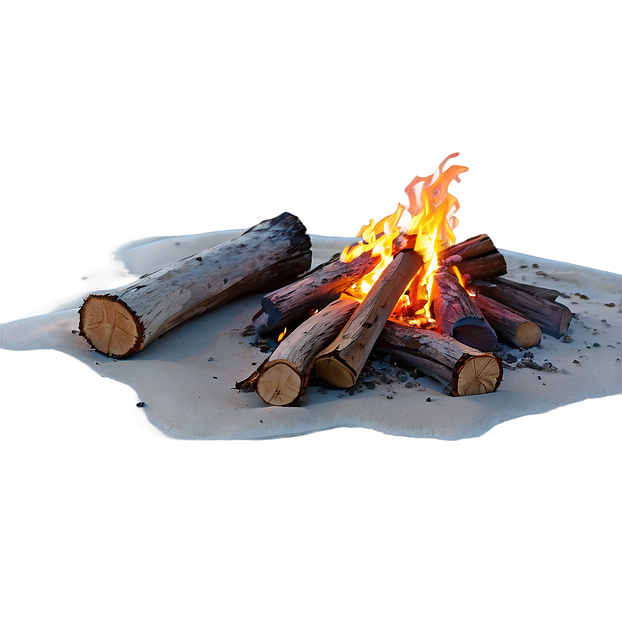 Campfire On Beach Png 05242024 PNG image