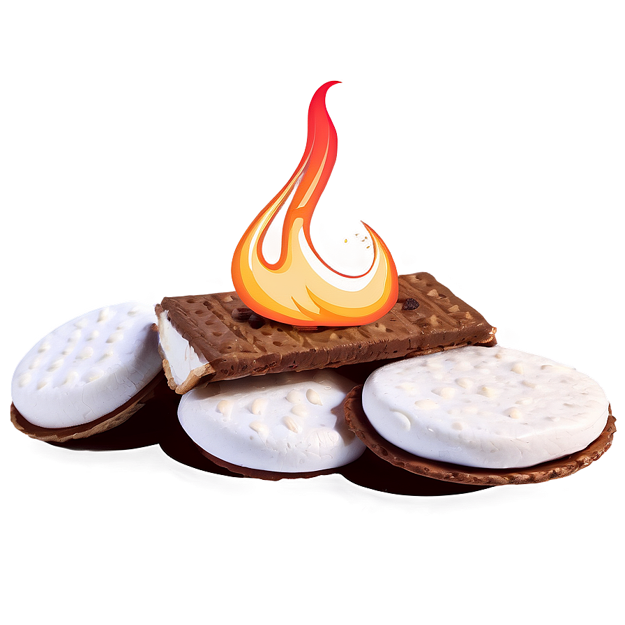 Campfire With S'mores Png 05242024 PNG image