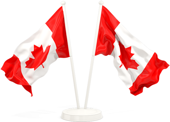 Canadian Flagson Stands PNG image