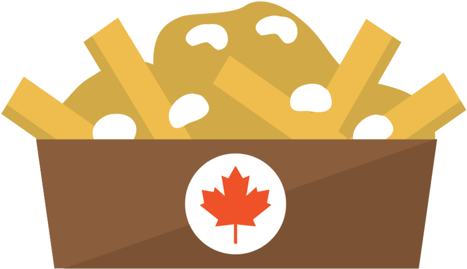 Canadian Poutine Graphic PNG image