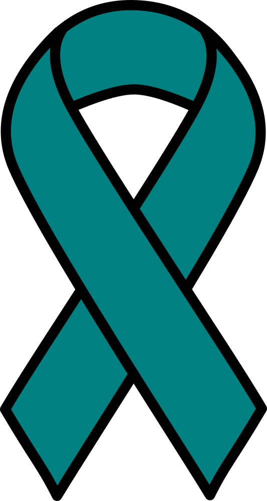 Cancer Awareness Ribbon Teal PNG image