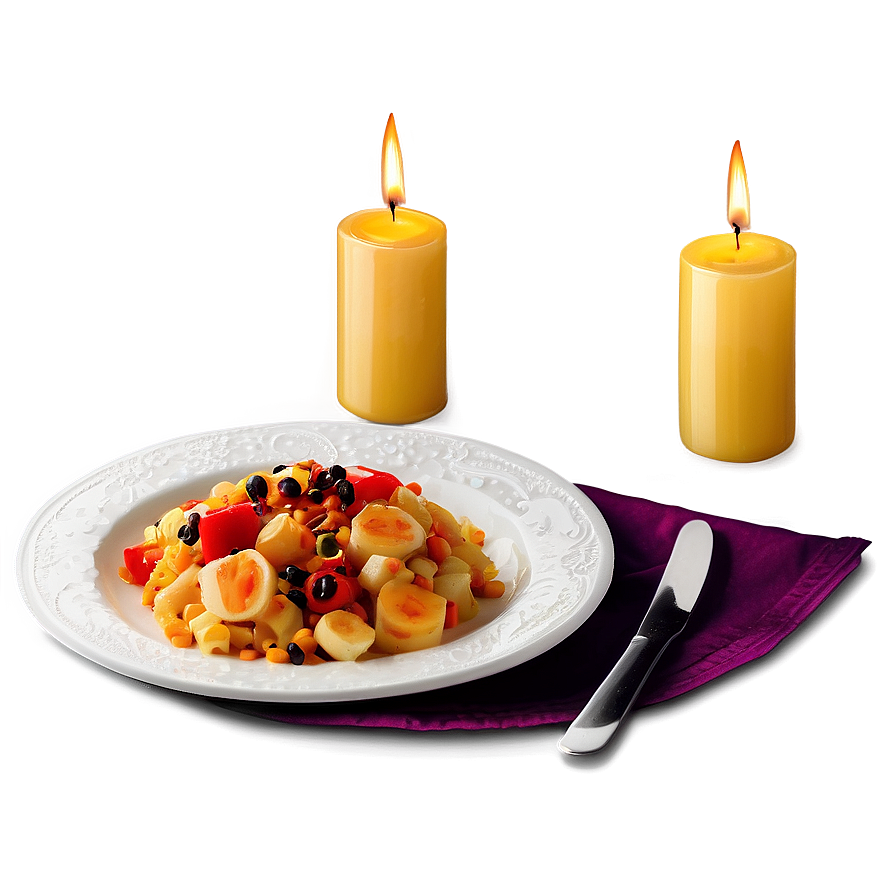 Candle Light Dinner Decoration Png 06262024 PNG image