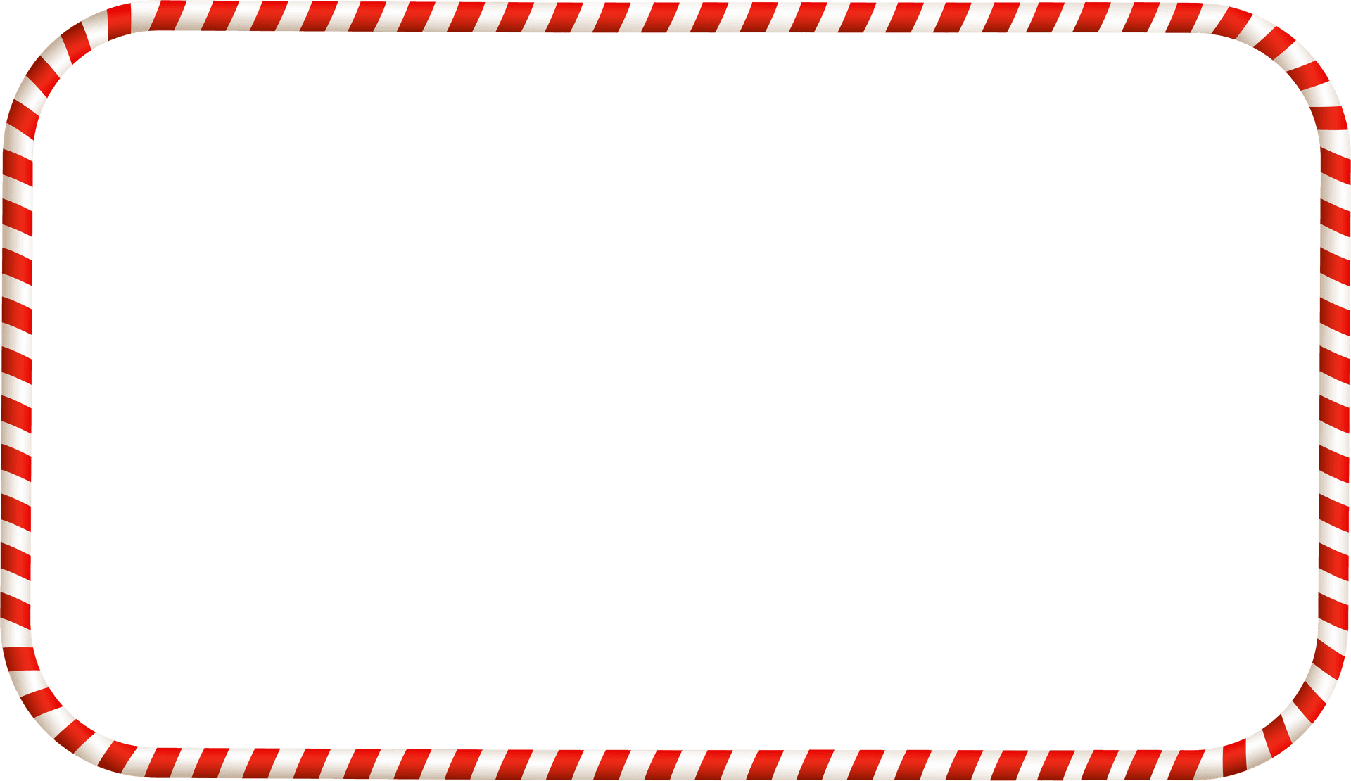 Candy Cane Bordered Christmas Frame PNG image