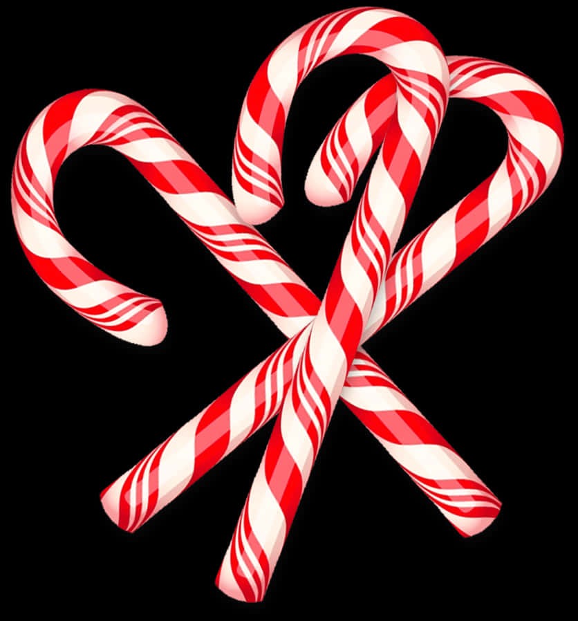 Candy Cane Crossed Design PNG image