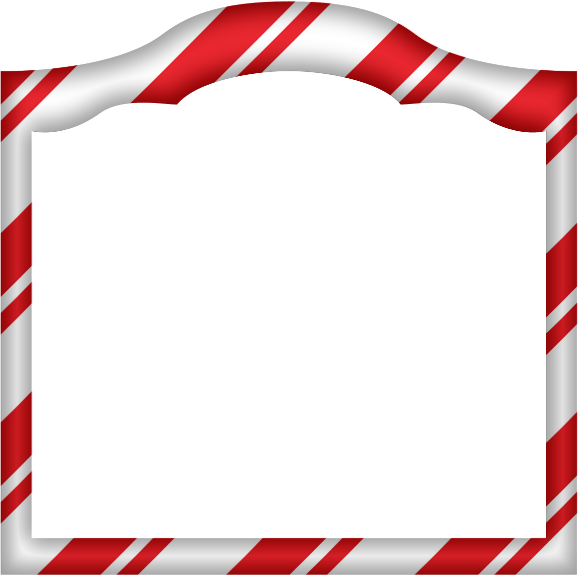Candy Cane Themed Christmas Frame PNG image