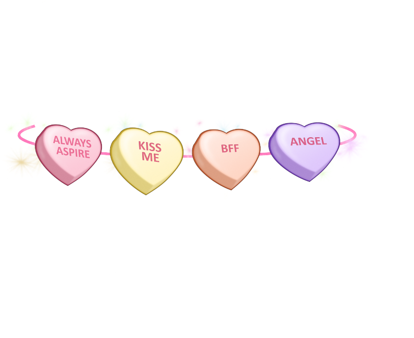 Candy Heart Filter Graphic PNG image