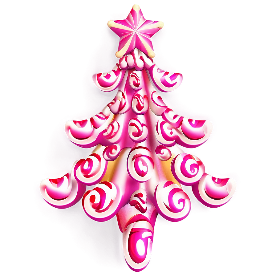 Candy Pink Christmas Tree Png Vri77 PNG image