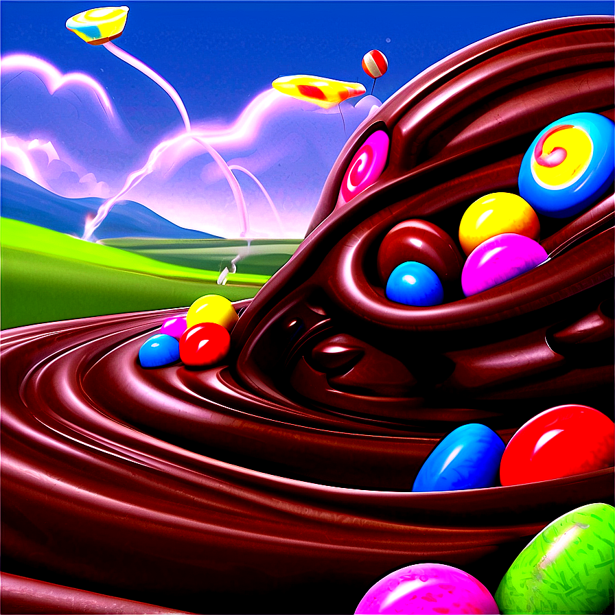 Candyland Chocolate River Png Rep27 PNG image