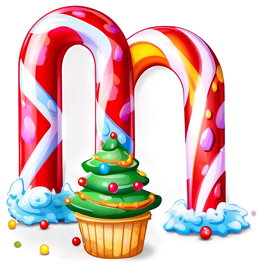 Candyland Festive Decorations Png 06202024 PNG image