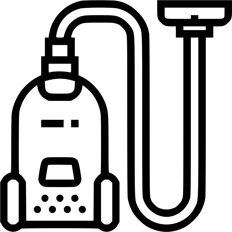 Canister Vacuum Cleaner Outline PNG image