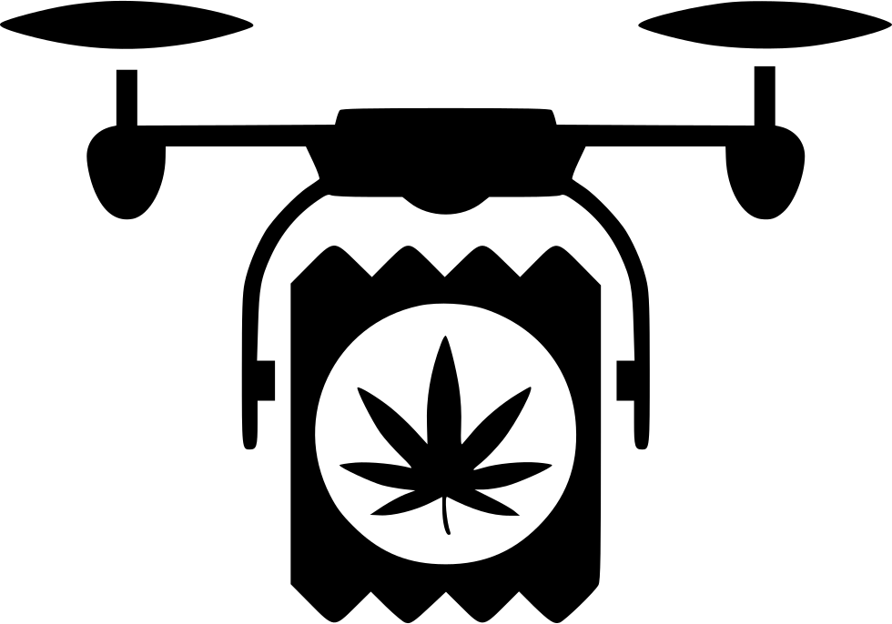 Cannabis Leaf Drone Icon PNG image