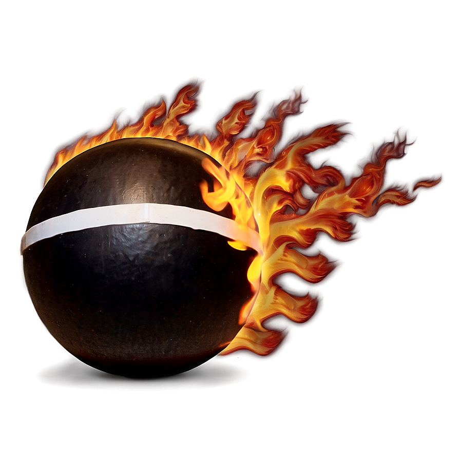 Cannonball Amidst Flames Png 06262024 PNG image