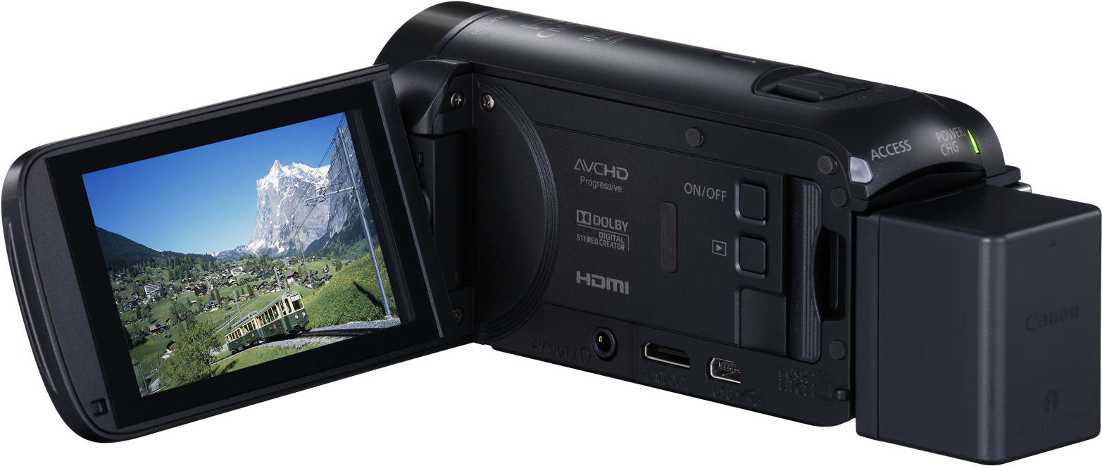 Canon Camcorderwith Flip Screen PNG image