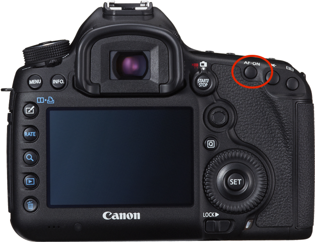 Canon D S L R Camera Back View PNG image