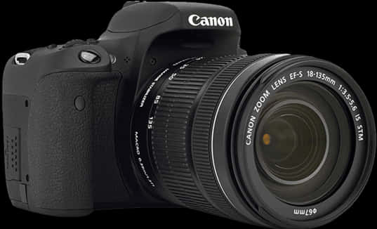 Canon D S L R Camerawith Zoom Lens PNG image