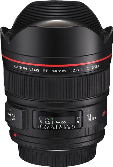 Canon E F14mm Lens PNG image