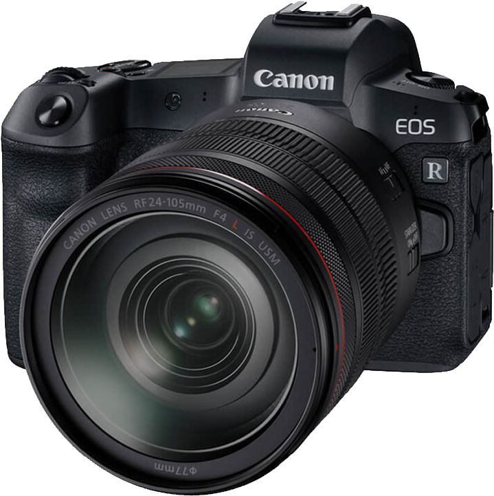 Canon E O S R Camerawith Lens PNG image