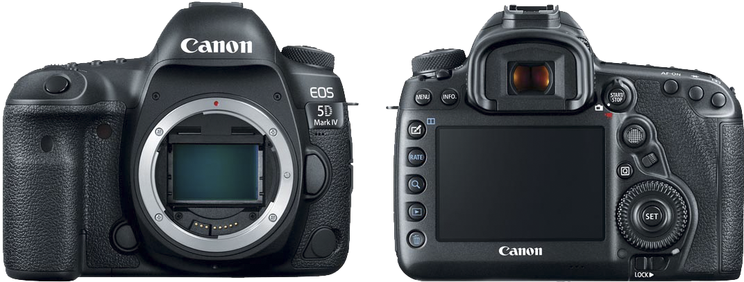 Canon E O S5 D Mark I V D S L R Camera Body Frontand Back PNG image